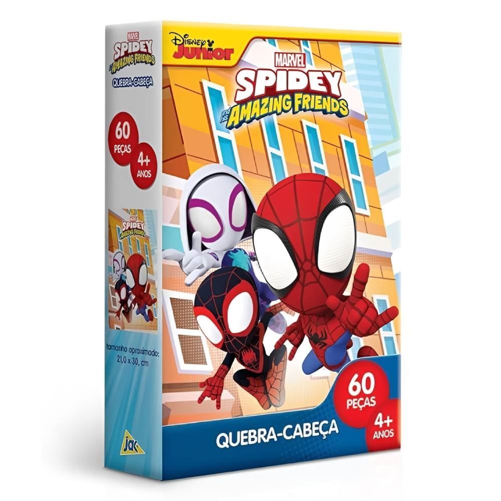 Quebra-Cabeça Spidey Amazing Friends Toyster - 60 peças