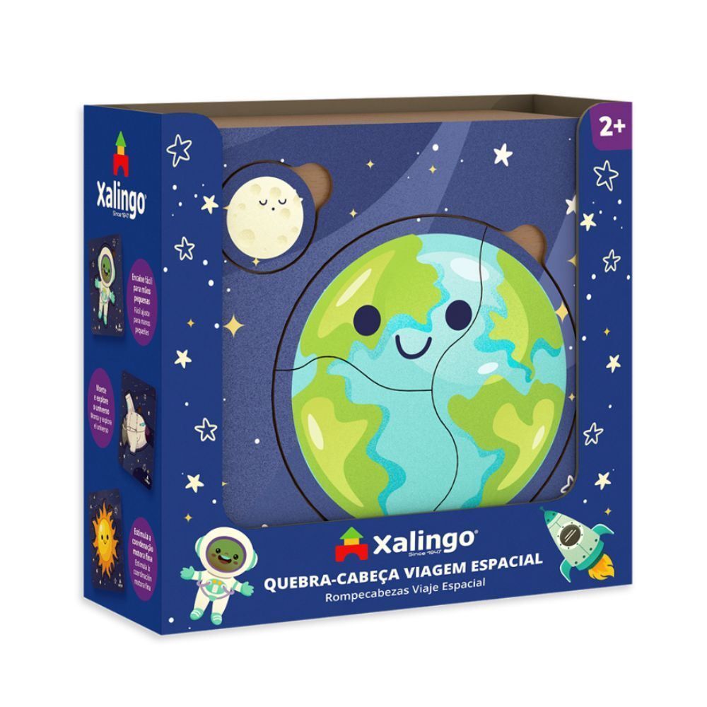 Quebra-Cabeça Viagem Espacial Display - Xalingo