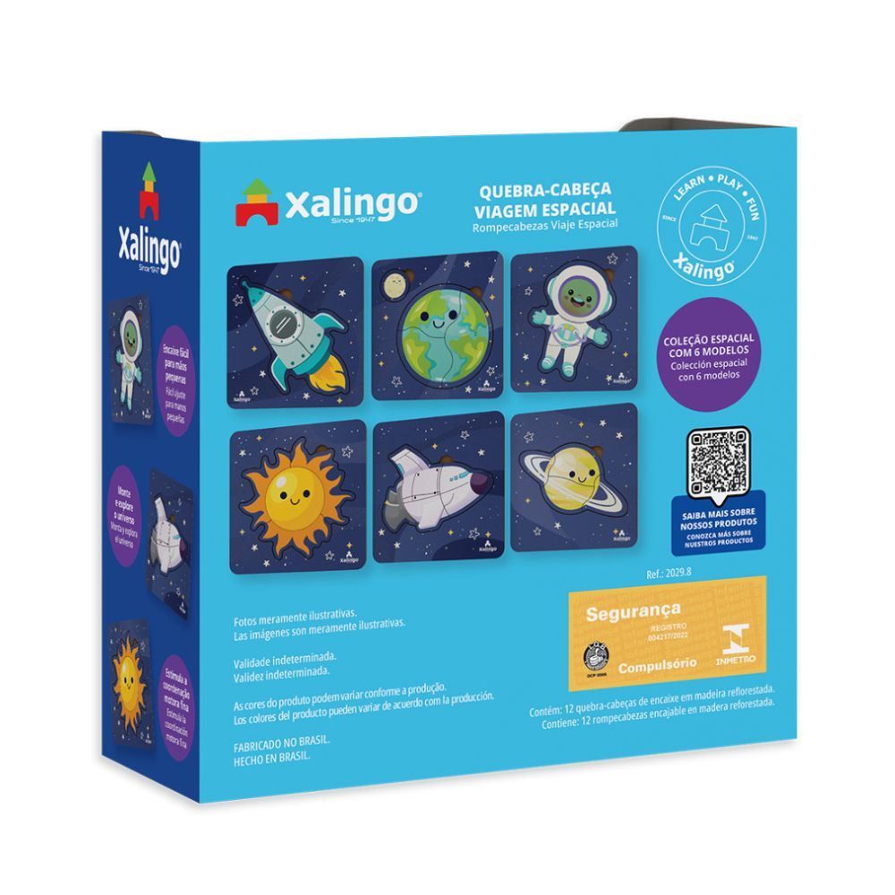 Quebra-Cabeça Viagem Espacial Display - Xalingo