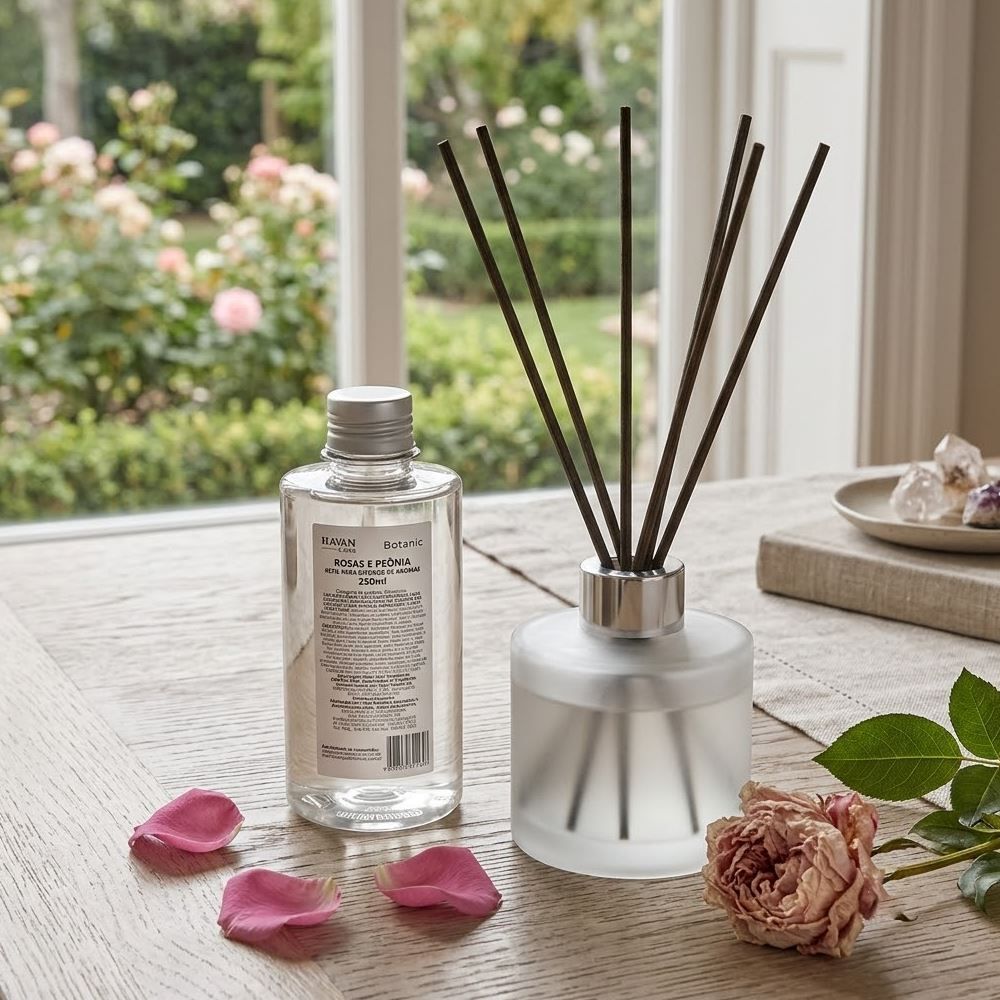 Refil Difusor de Aromas Botanic Havan Casa - Rosas e Peônia