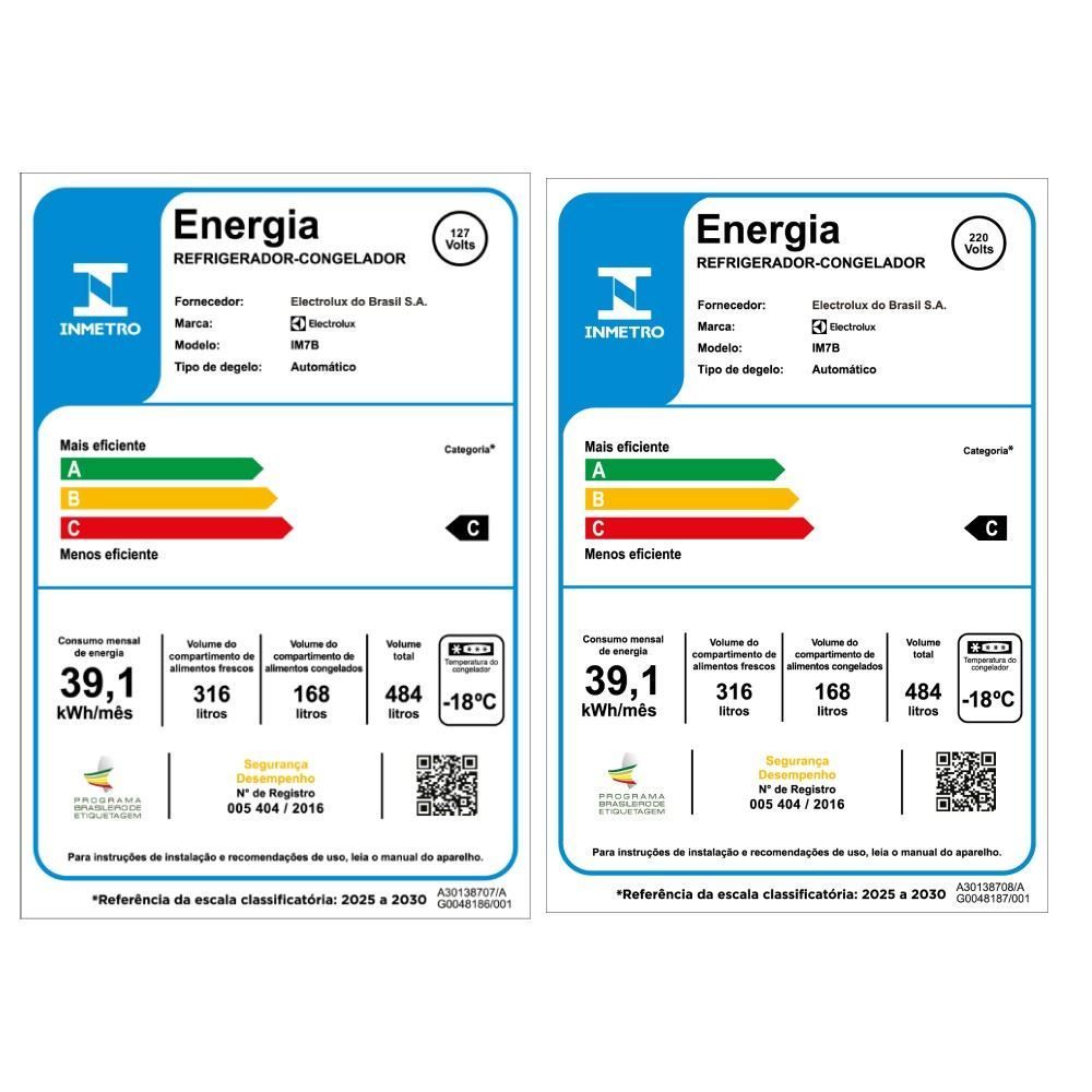 Refrigerador Geladeira Electrolux Inox Frost Free 484 Litros IM7B