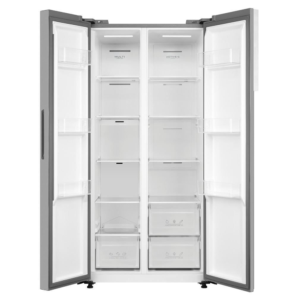 Refrigerador Geladeira Midea Side By Side Inverter Inox 442 Litros MDRS598FGA