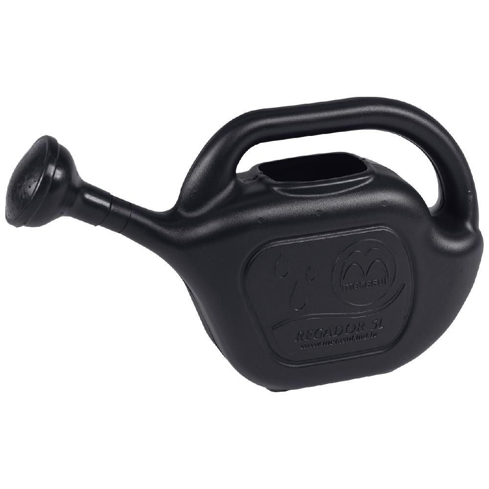 Regador Plástico Metasul 5 Litros Preto - 013201046