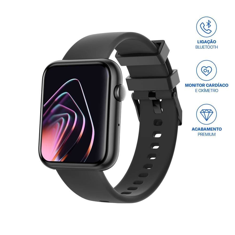 Relógio Smartwatch Multilaser Tela 1,78 Amoled Proteção Ip67 M2 - Preto