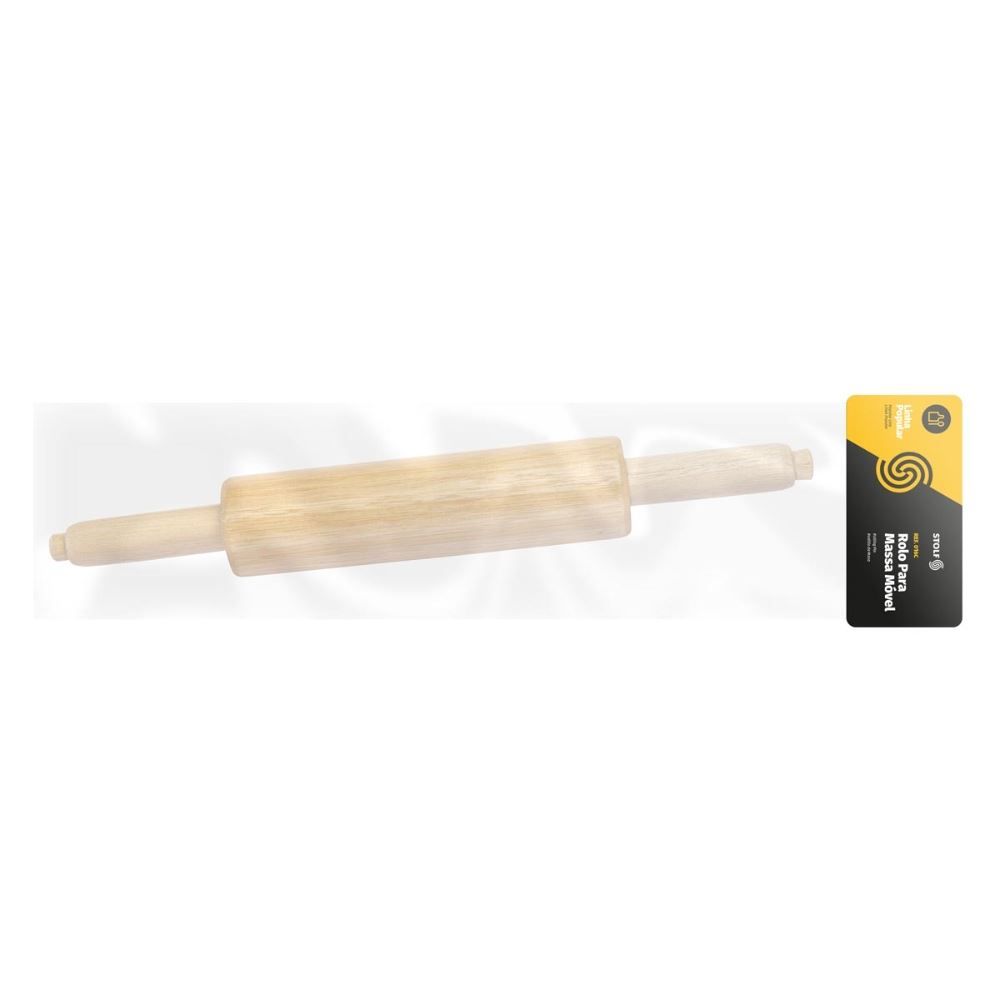 Rolo Para Massas Stolf 43Cm - Madeira