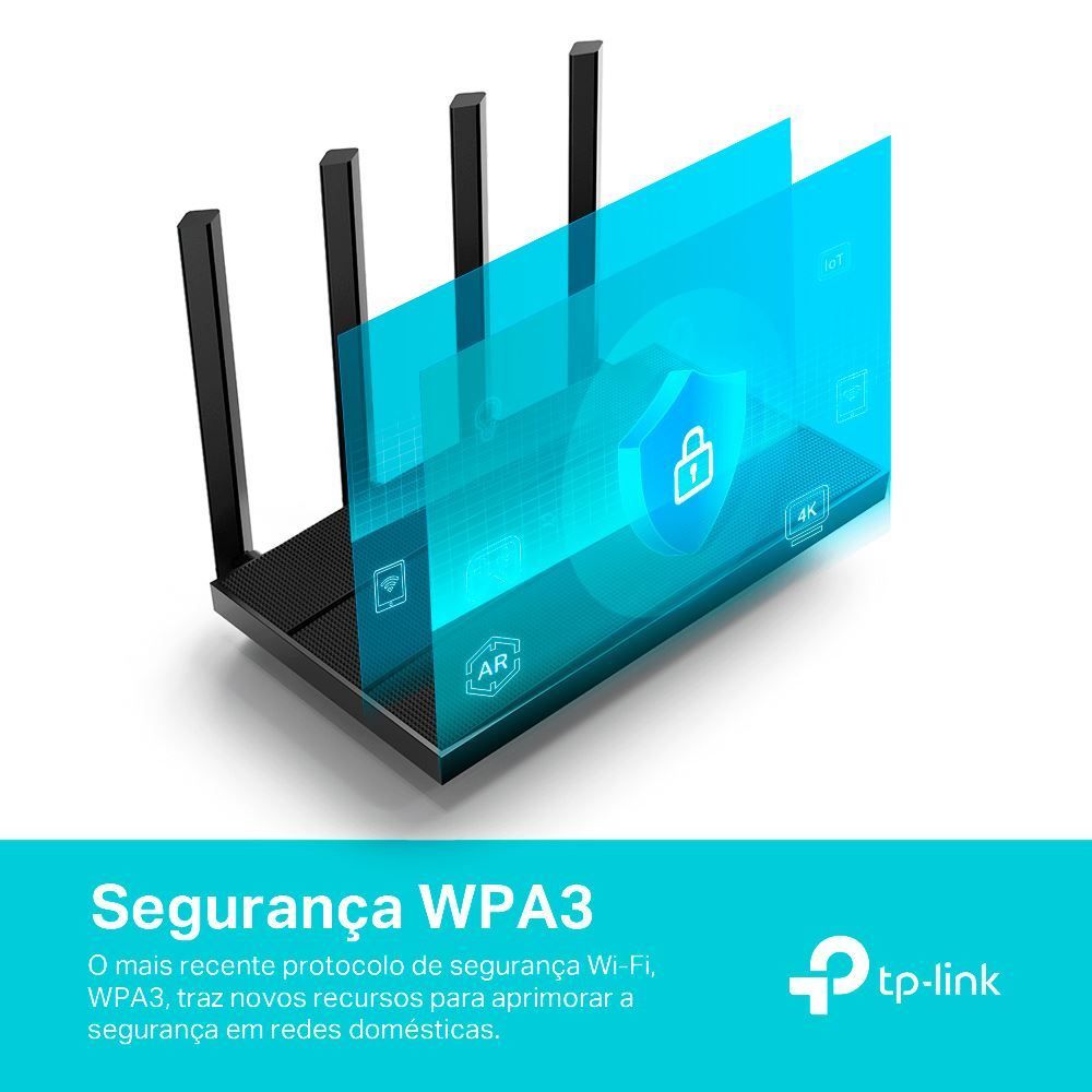 Roteador Wifi 6 Dual Band 2.4/5 Ghz Tp Link  Archer Ax1500 - Bivolt