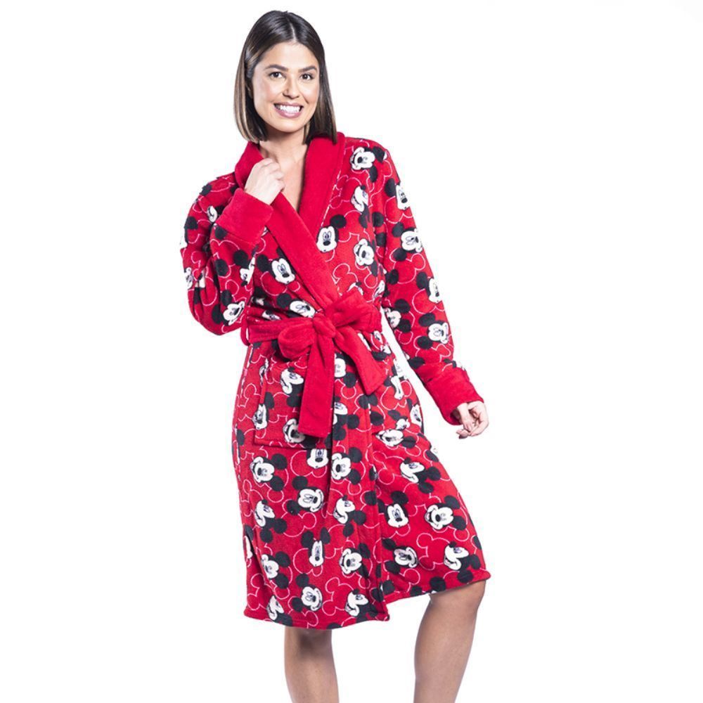 Roupão Adulto Feminino Microfibra P Disney - Mickey