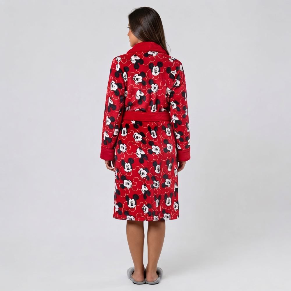 Roupão Adulto Unissex Disney Microfibra Gg - Mickey Vermelho