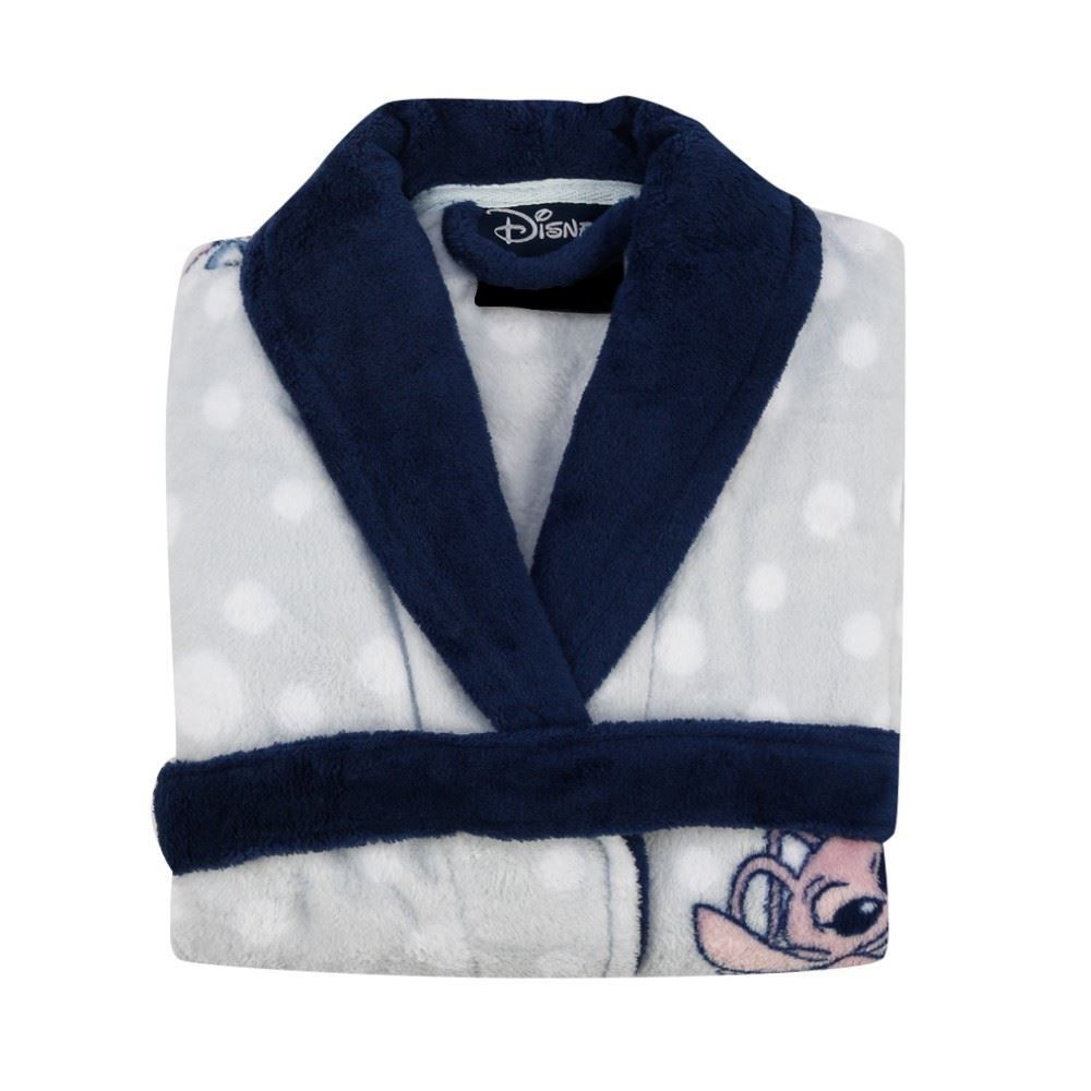 Roupão Infantil m Microfibra Disney - Stitch e Angel