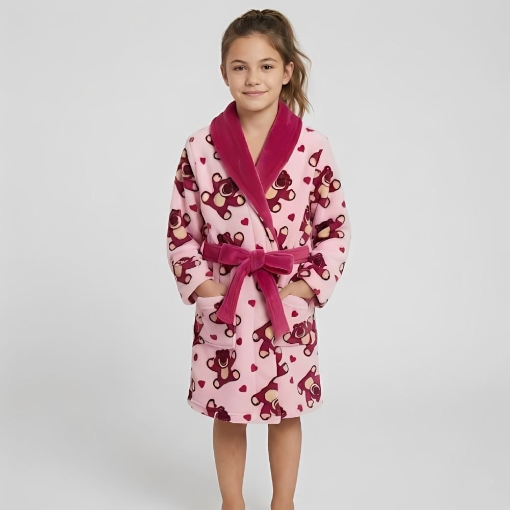 Roupão Infantil m Microfibra Disney - Lotso