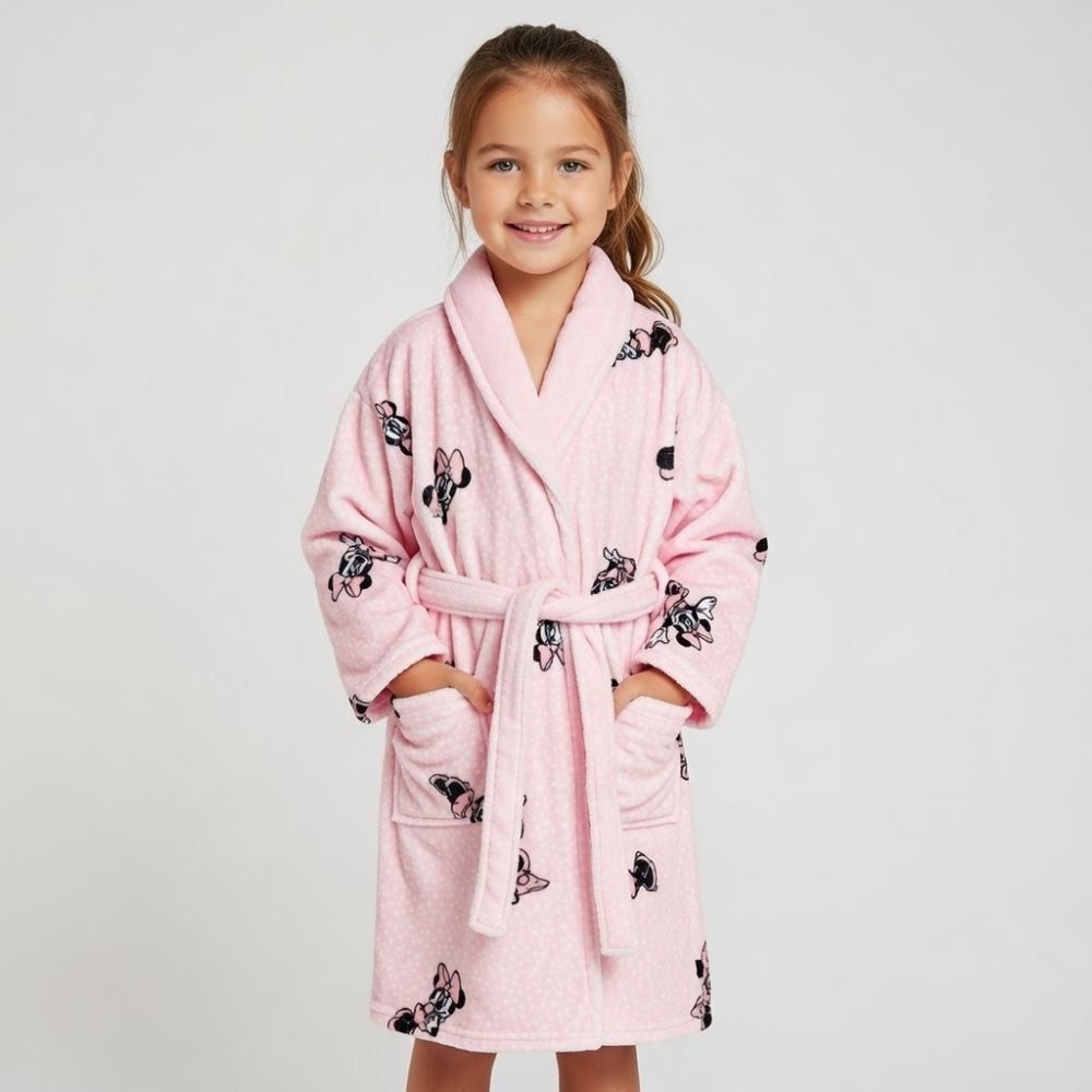 Roupão Infantil P Microfibra Disney - Minnie