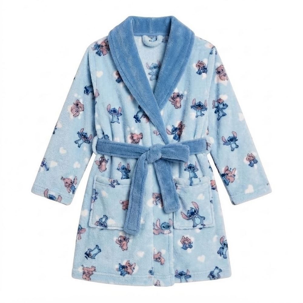 Roupão Infantil P Microfibra Disney - Stitch e Angel 2