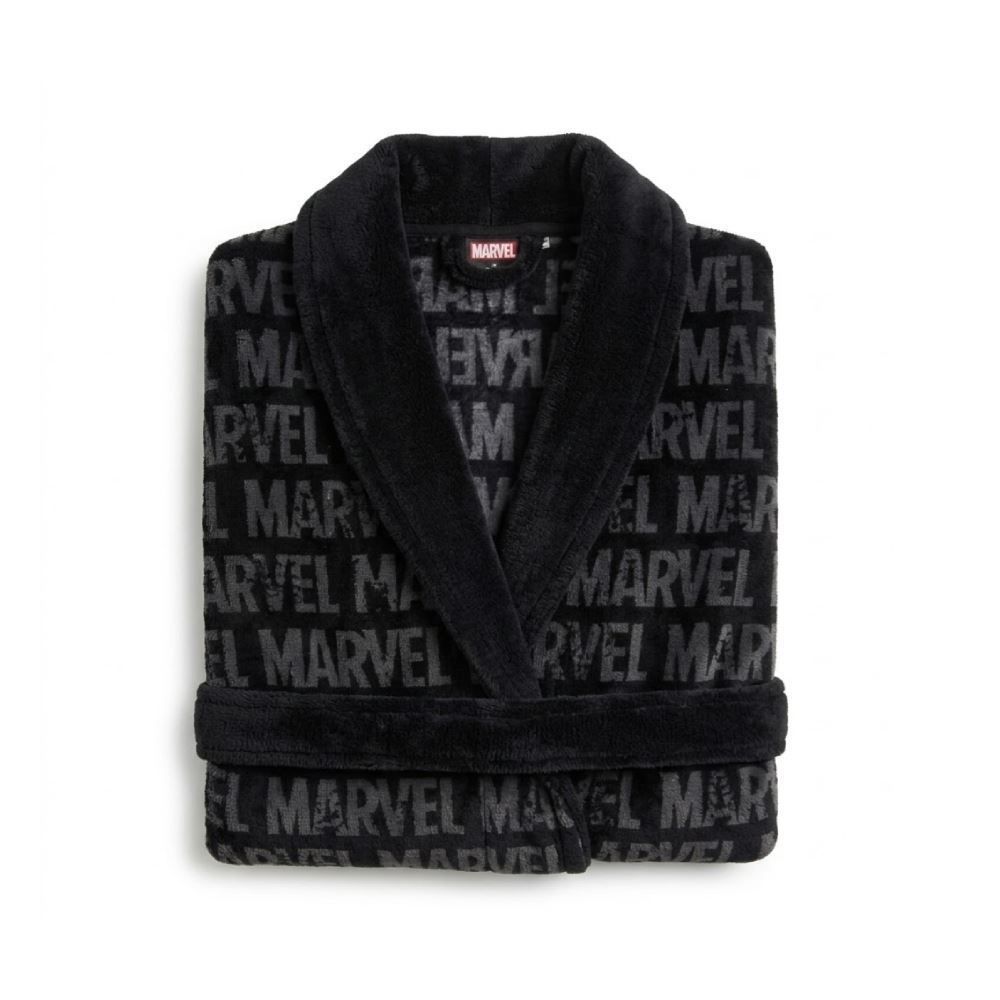 Roupão Infantil P Microfibra Disney - Marvel Black