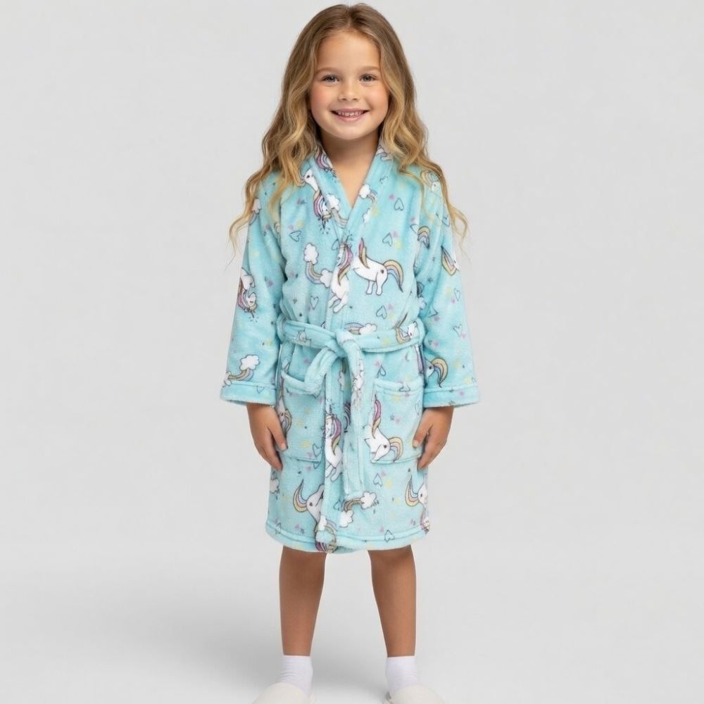 Roupão Infantil P Microfibra Lumini Havan Kids - Unicórnio