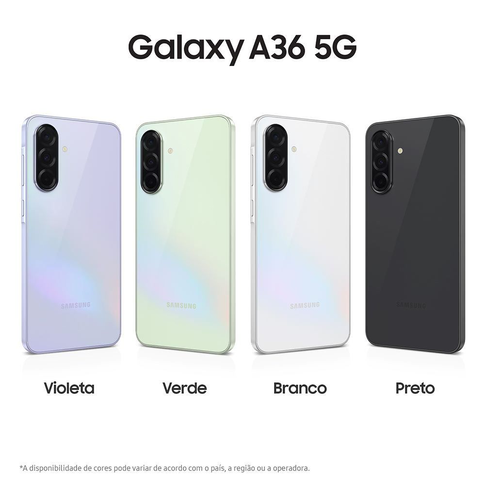 Samsung Galaxy A36 5G, 128 Gb, 6 Gb, Câmera Tripla - BRANCO