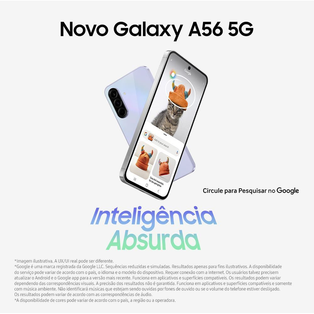 Samsung Galaxy A56 5G, 128 Gb, 8 Gb, Câmera Tripla - ROSA