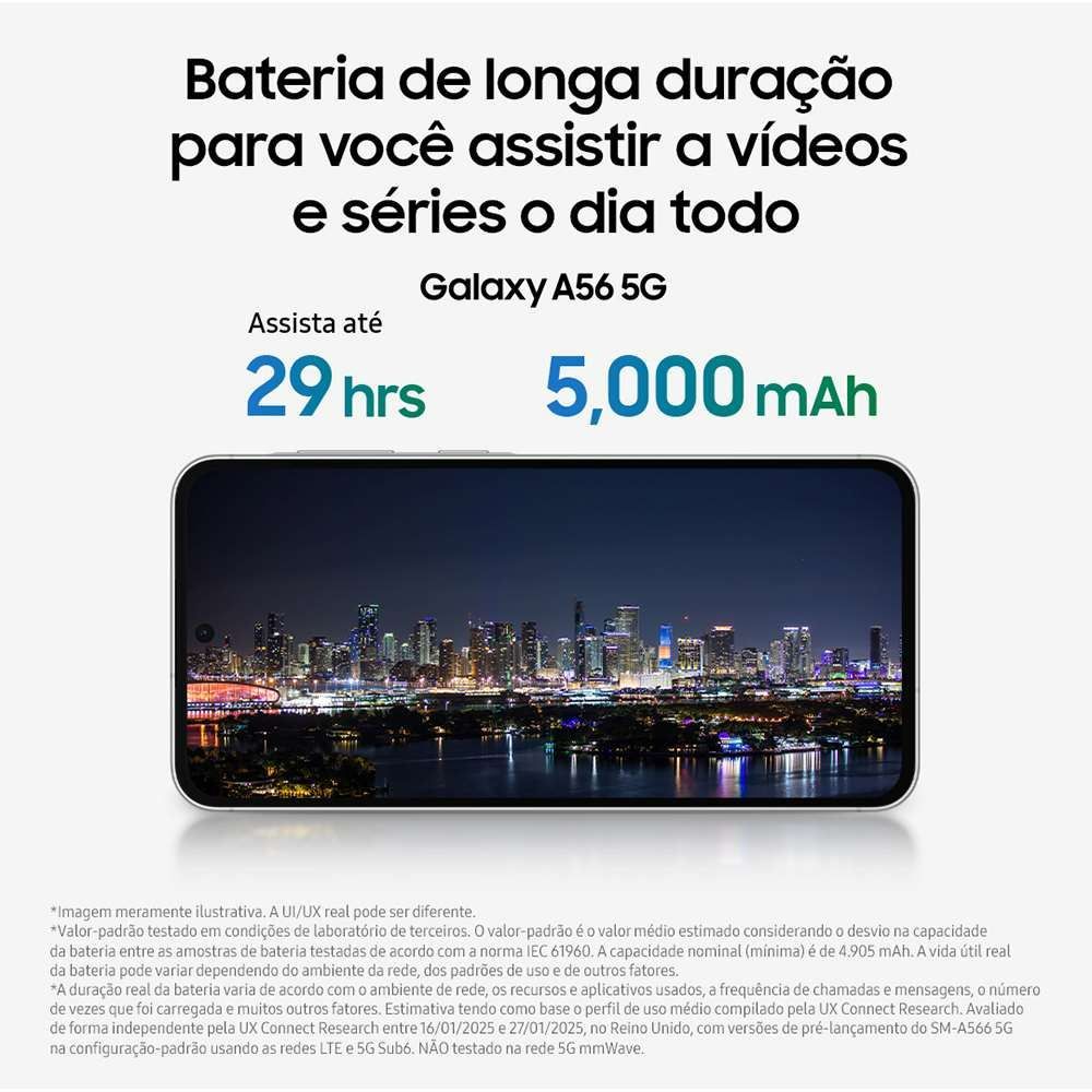 Samsung Galaxy A56 5G, 128 Gb, 8 Gb, Câmera Tripla - VERDE