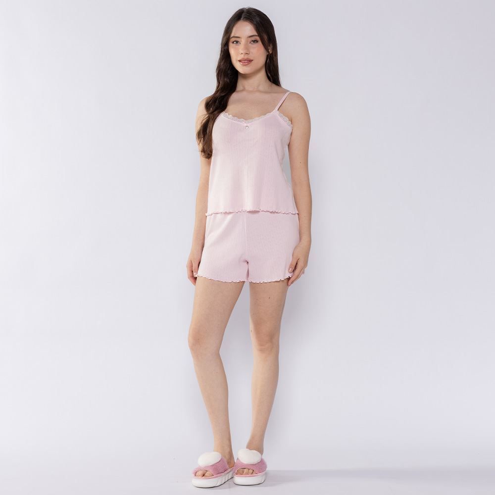 Short Doll Feminino De Tricô Camila Moretti
