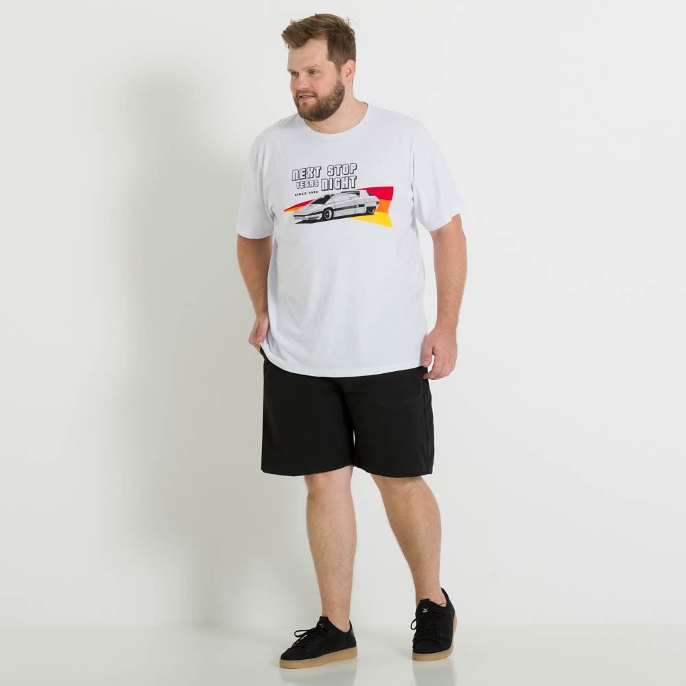 Shorts Plus Size Liso Marc Alain