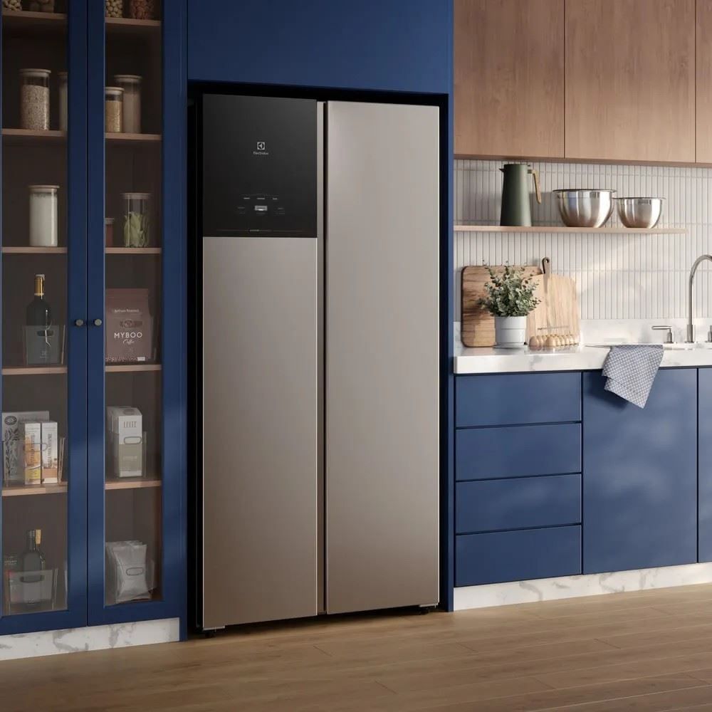 Refrigerador Geladeira Electrolux Side by Side Es40s Inverter 431 Litros