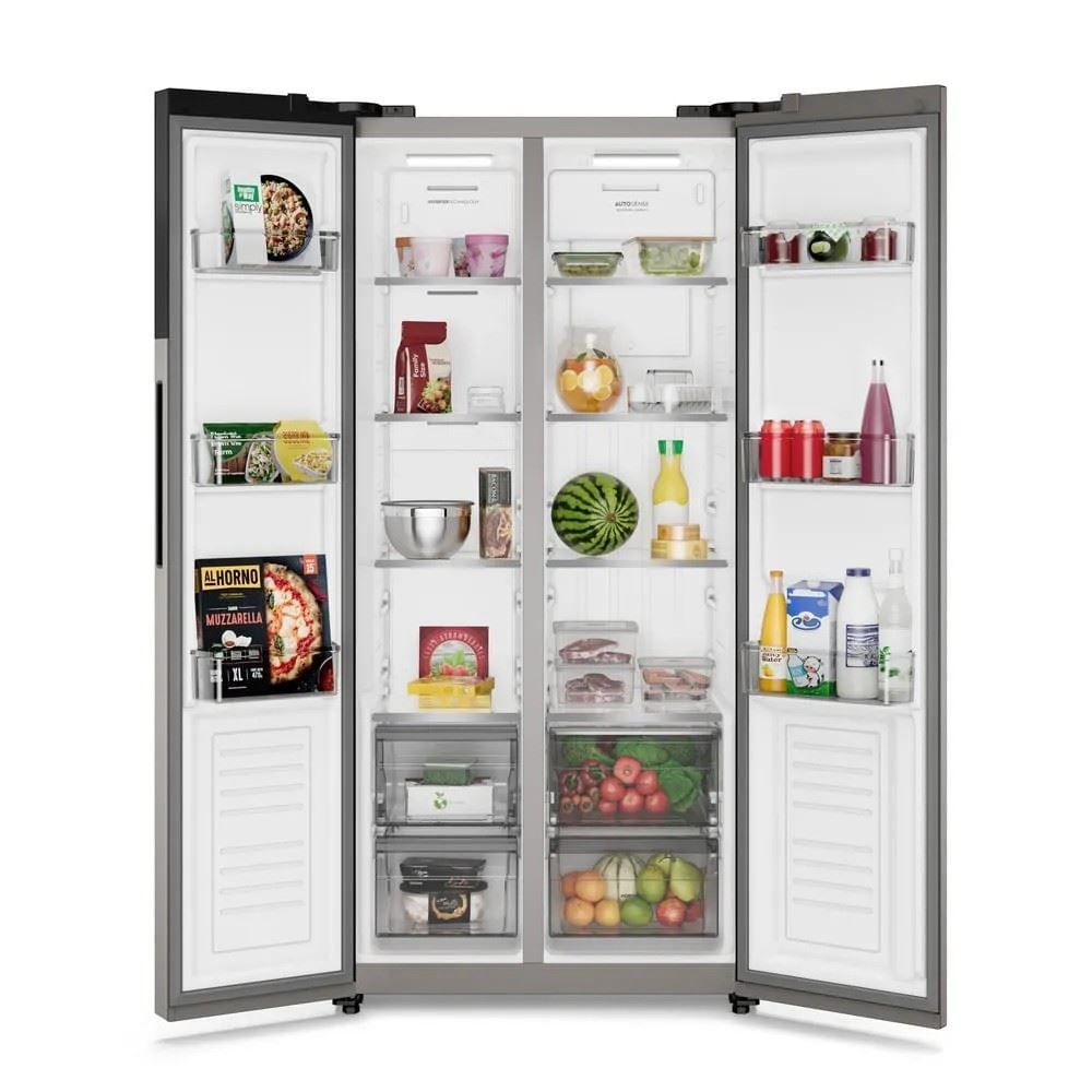 Refrigerador Geladeira Electrolux Side by Side Es40s Inverter 431 Litros