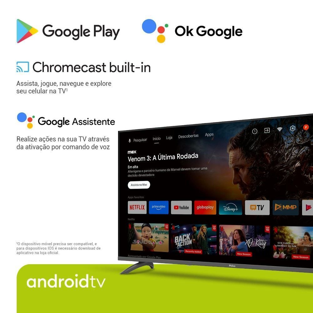 Smart Tv 50" Philco 4K Led Android Dolby Audio P50eaa