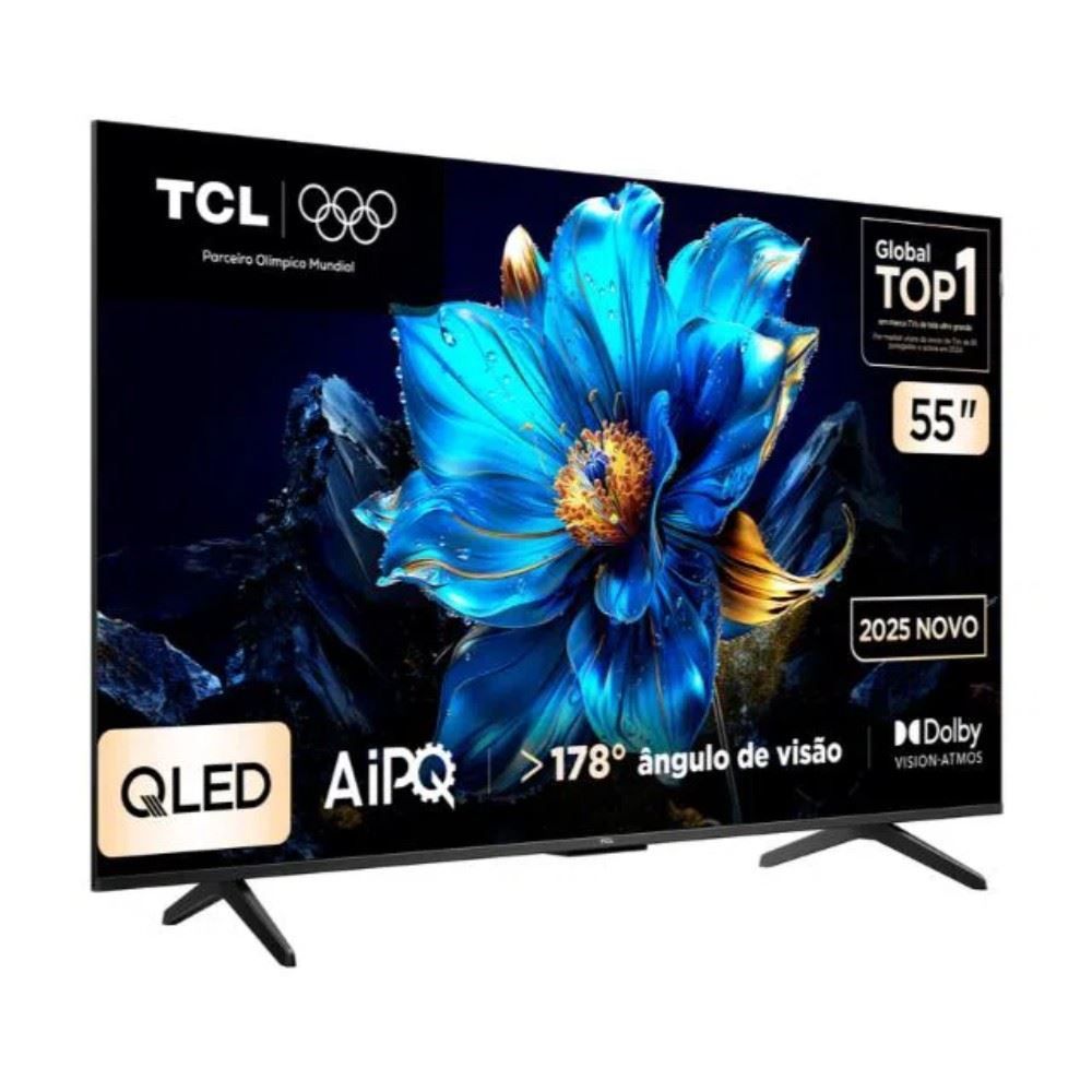 Smart Tv 55'' Tcl Qled 4K 55P7k Google Tv Wi-Fi Dual Band