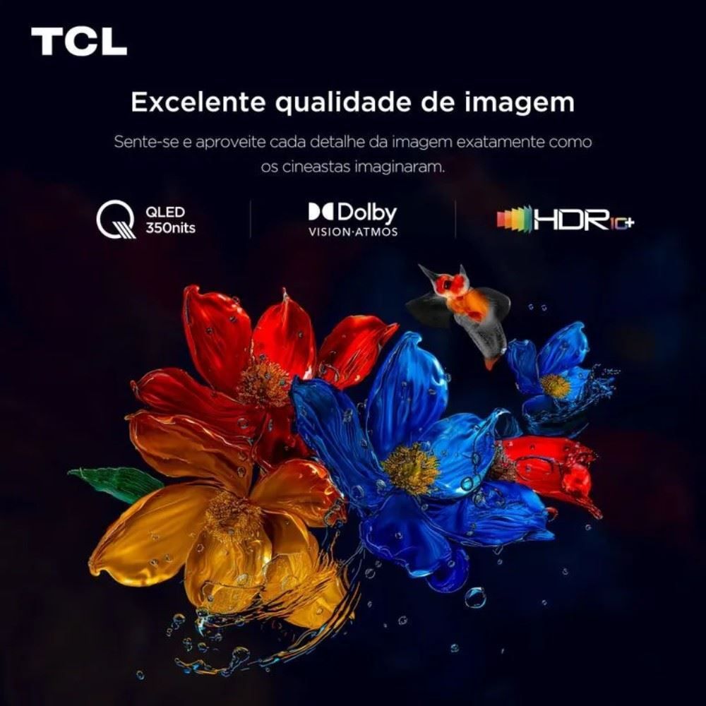 Smart Tv 55'' Tcl Qled 4K 55P7k Google Tv Wi-Fi Dual Band