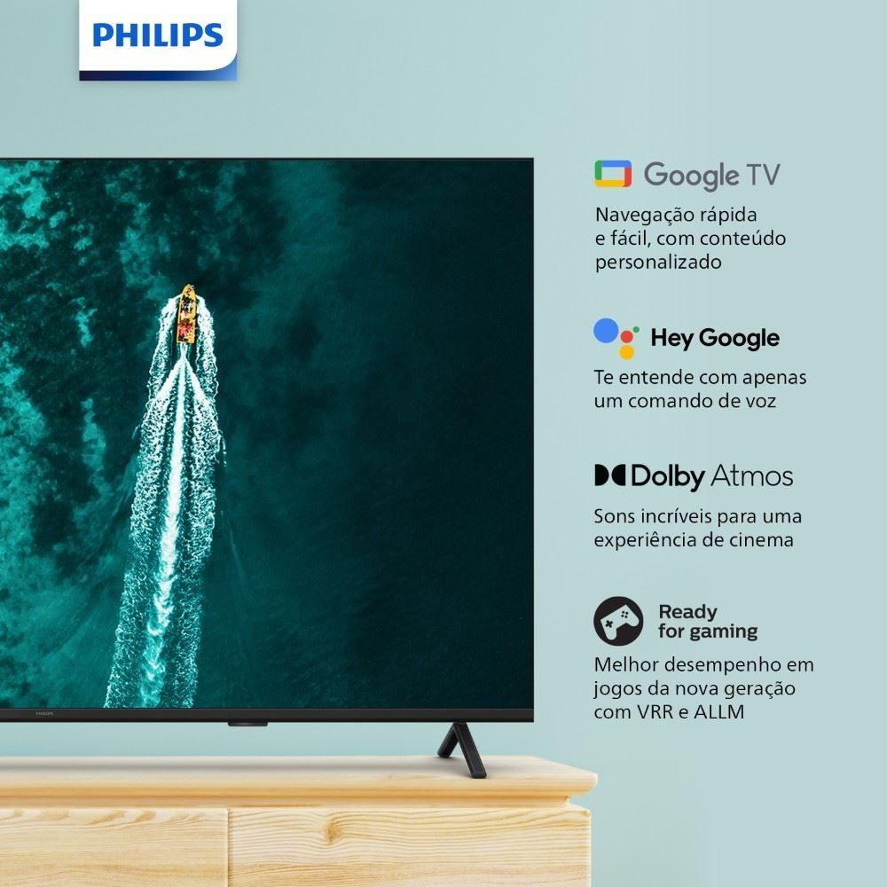 Smart Tv Philips 65" 4K Google Tv Led Wi-Fi Bluetooth Hdr