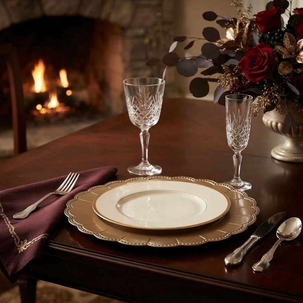 Sousplat Belmonte Havan Casa 33Cm - Dourado Ouro Velho