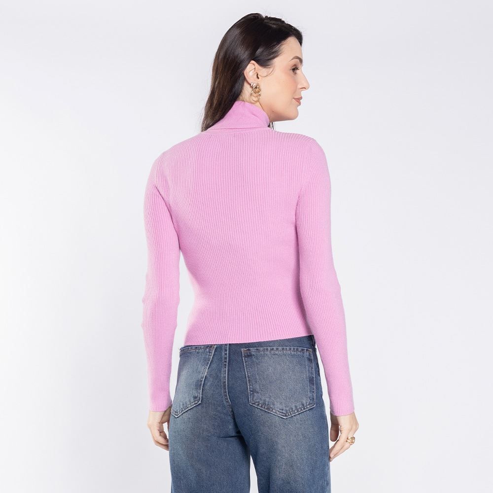 Suéter Feminino De Tricot Gola Alta Boby Blues