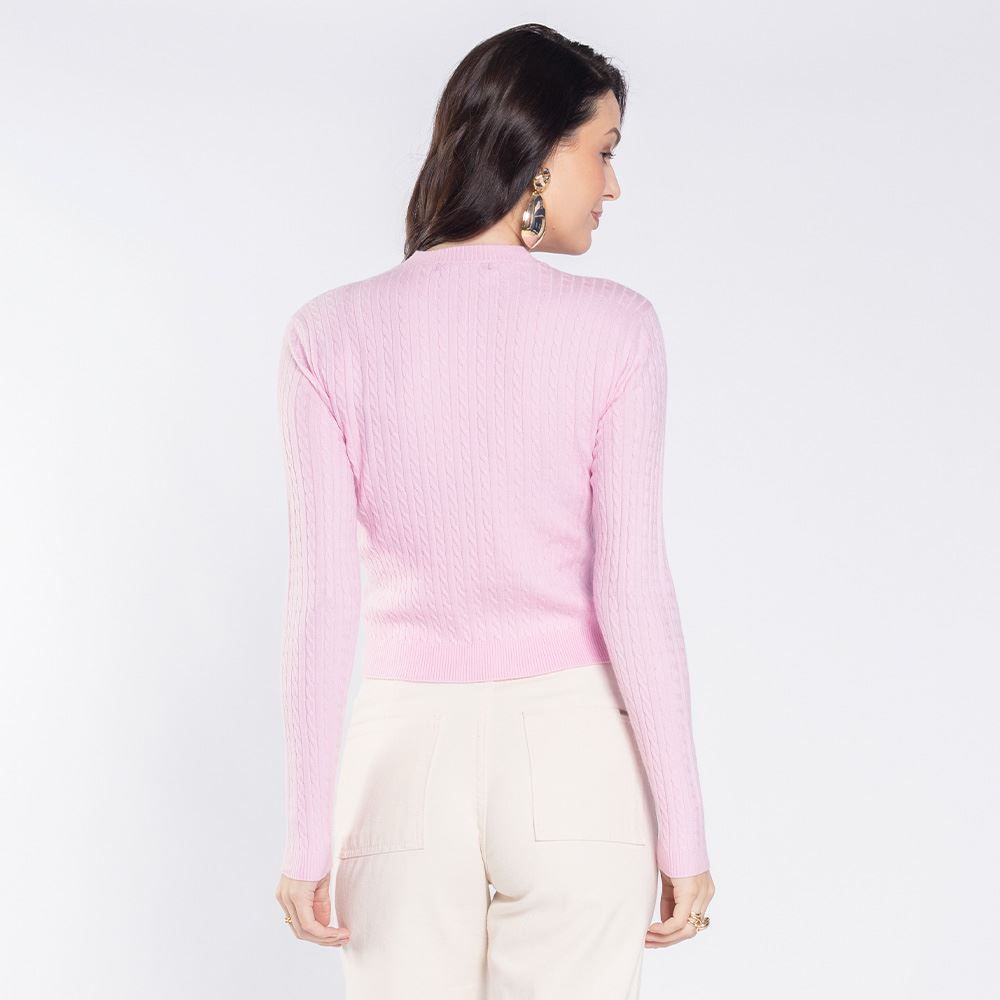 Suéter Feminino De Tricot Trançado Boby Blues