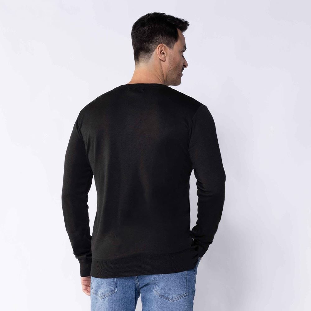 Suéter Masculino De Tricot Gola Redonda Marc Alain