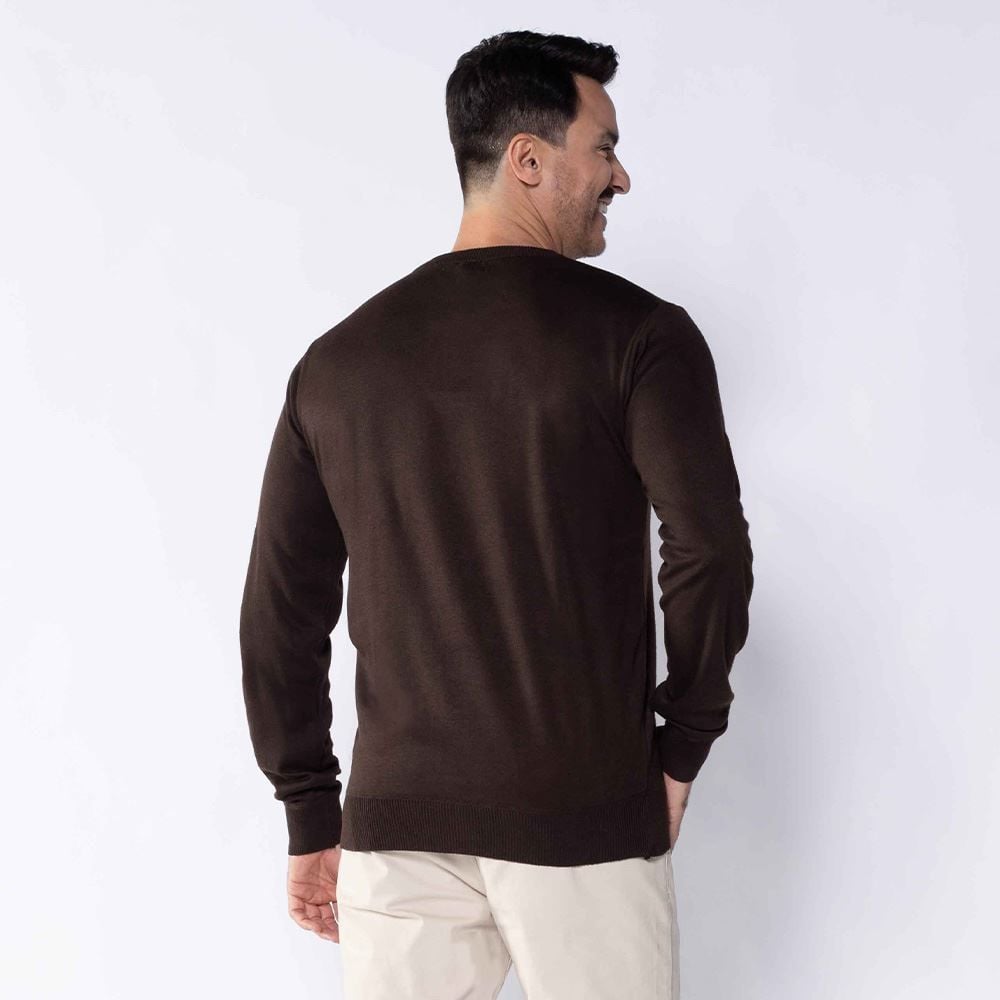 Suéter Masculino De Tricot Gola Redonda Marc Alain