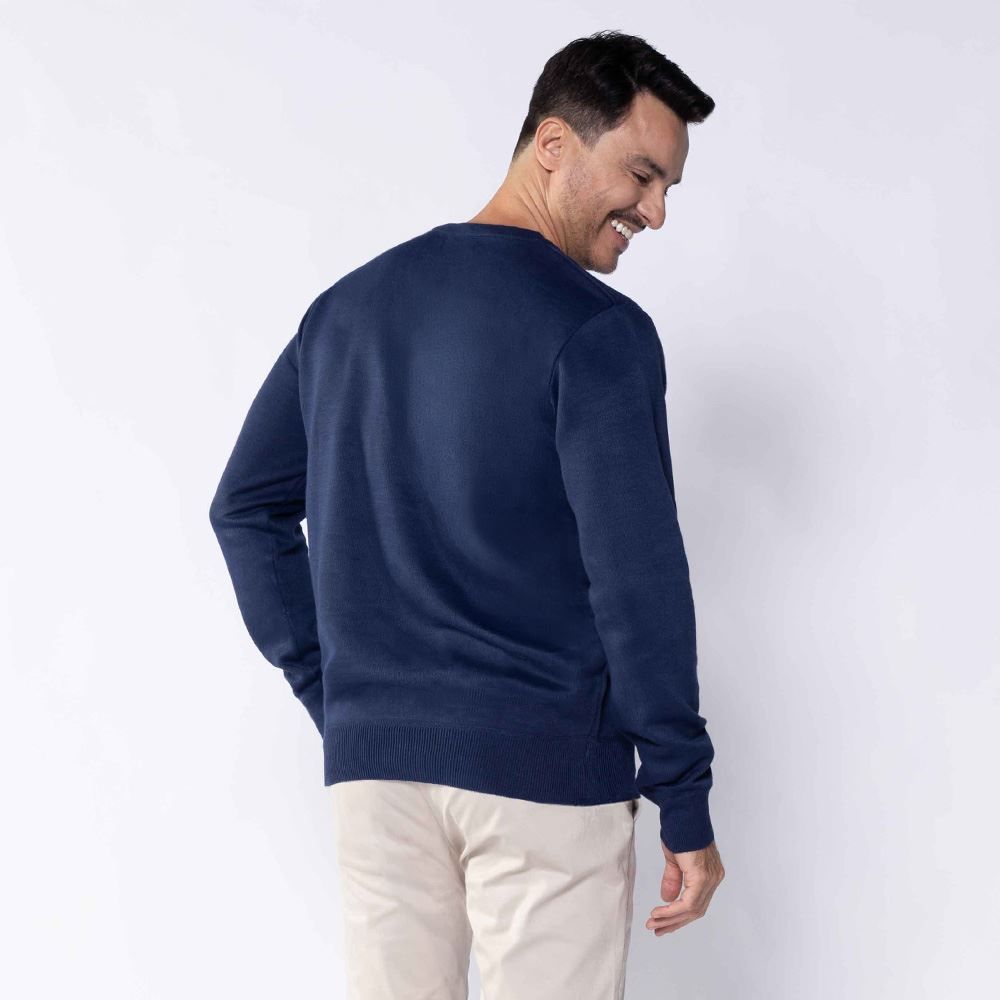 Suéter Masculino De Tricot Gola V Marc Alain