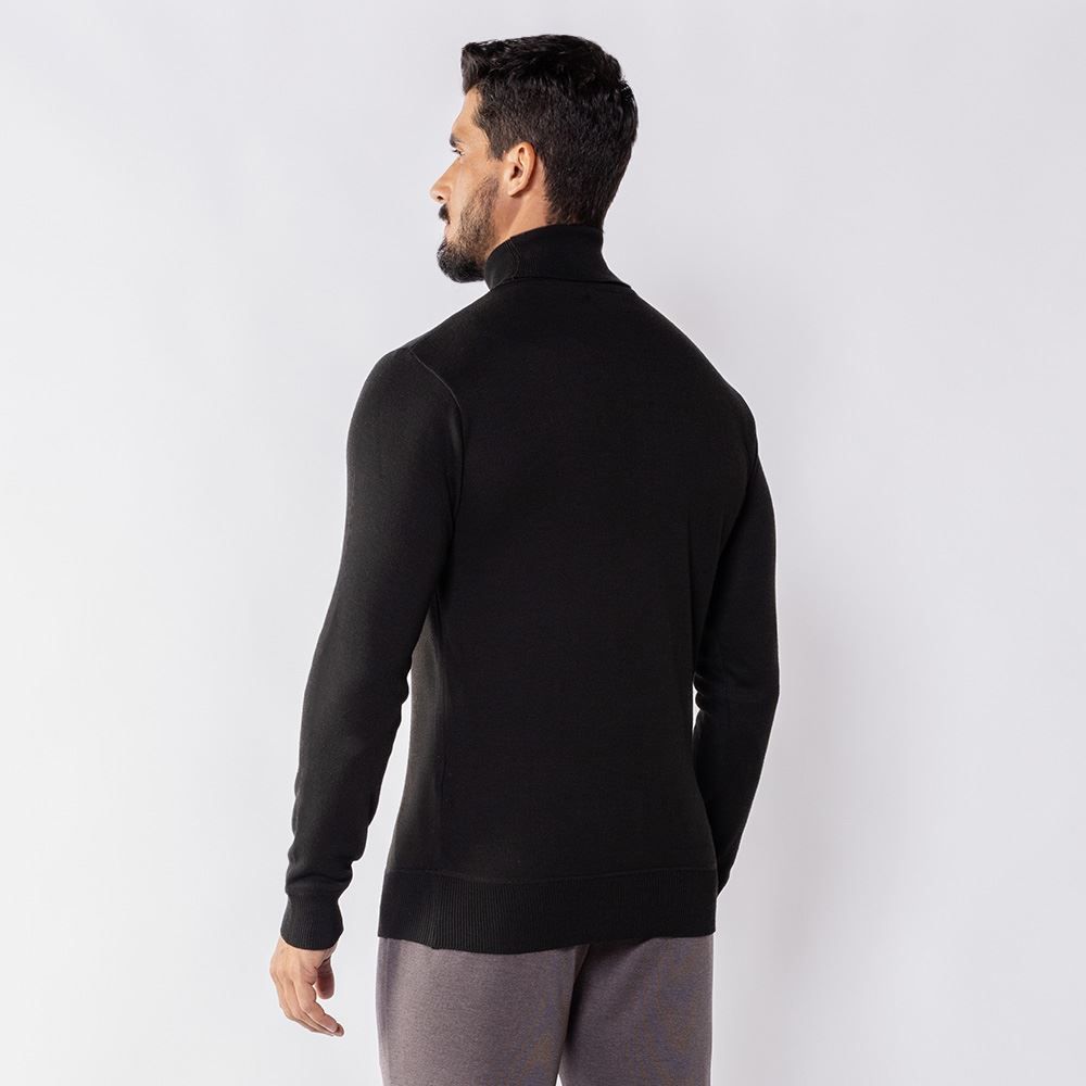 Suéter Masculino Gola Alta Em Tricot Thing