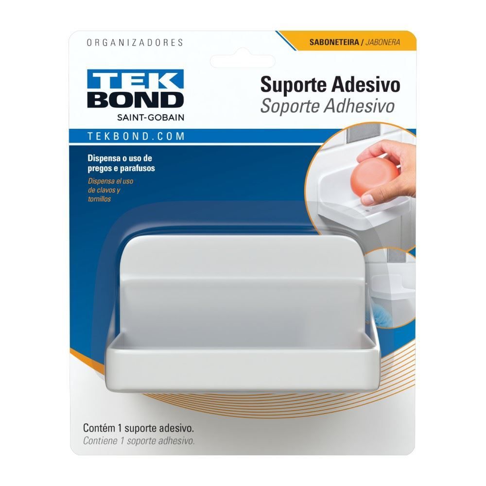Suporte Adesivo para Sabonete Tekbond Banheiro - 78072708117