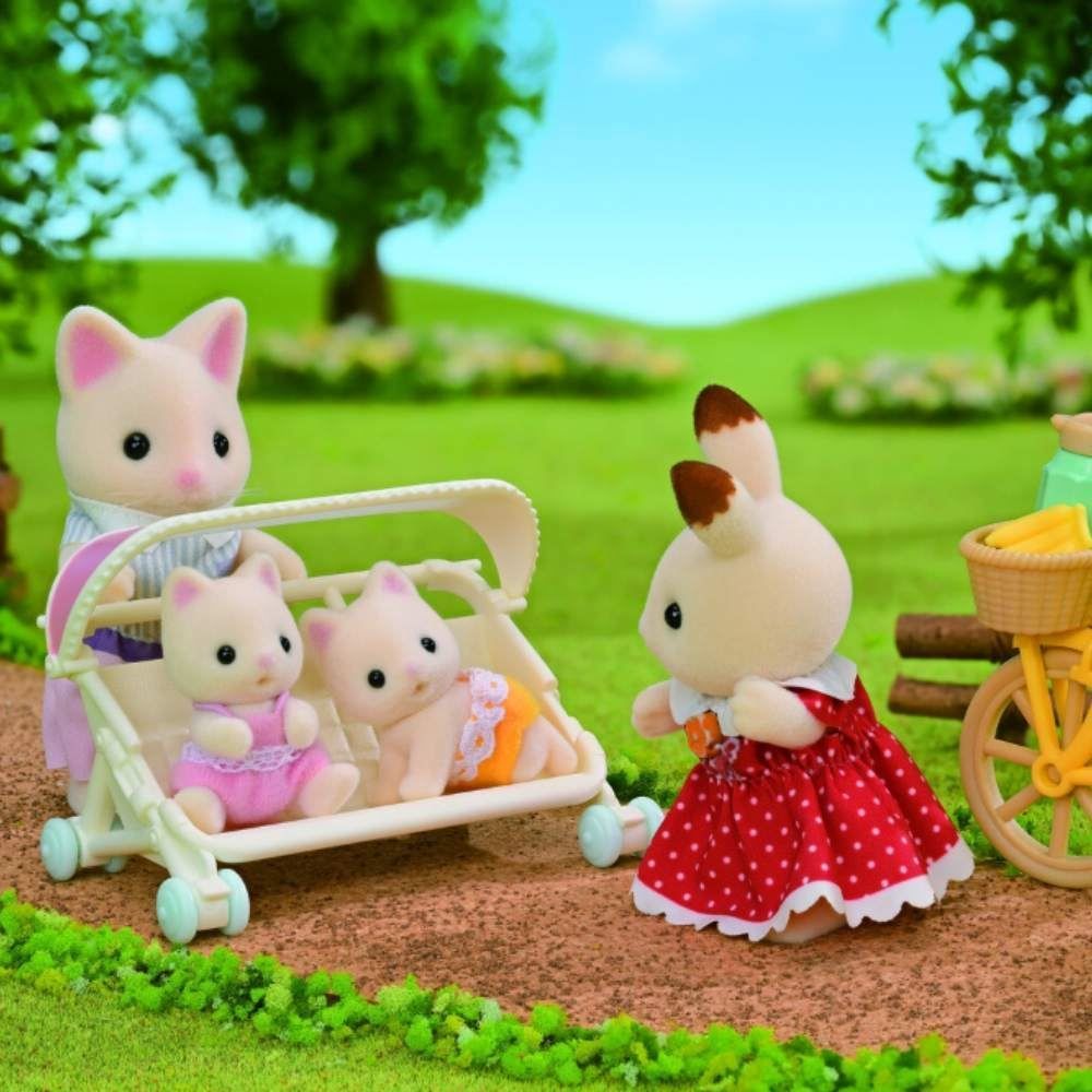 Sylvanian Families Carrinho de Trigêmeos com Gatos Persas Epoch - 5880