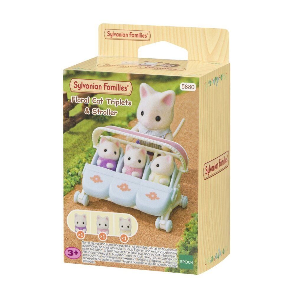 Sylvanian Families Carrinho de Trigêmeos com Gatos Persas Epoch - 5880