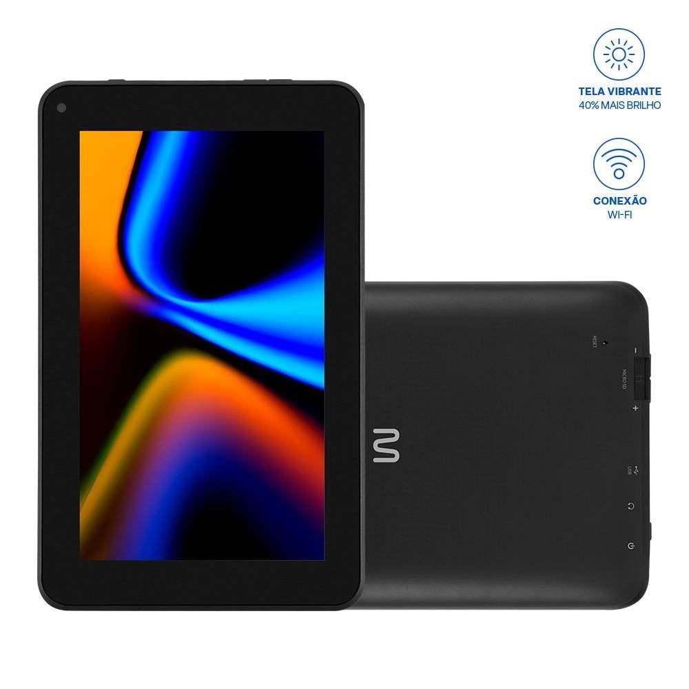Tablet Multi Tela 7" Wi-Fi 2Gb De Ram Quad Core - Preto 