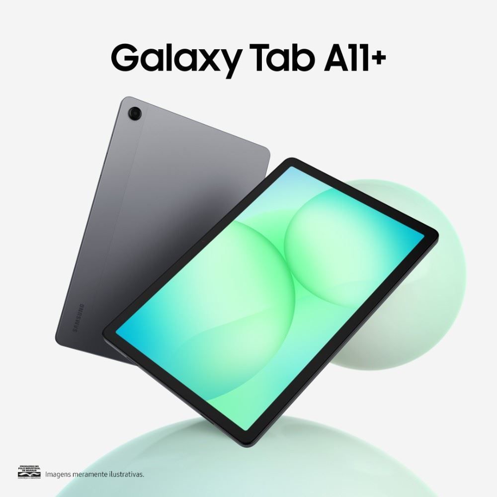 Tablet Samsung Galaxy Tab A11+ 128Gb 6Gb Ram 5G Tela de 11"  - Cinza