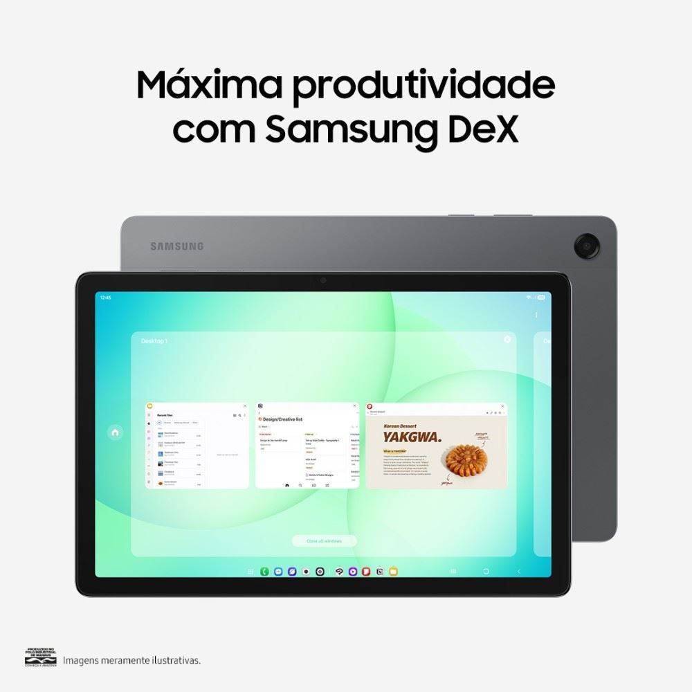 Tablet Samsung Galaxy Tab A11+ 128Gb 6Gb Ram 5G Tela de 11"  - Cinza