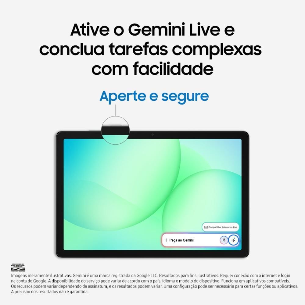 Tablet Samsung Galaxy Tab A11+ 128Gb 6Gb Ram 5G Tela de 11"  - Cinza