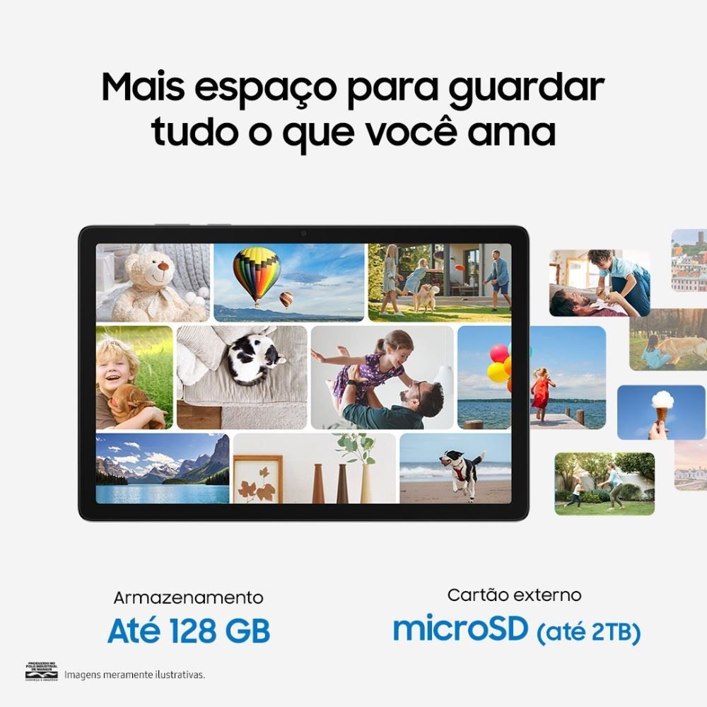 Tablet Samsung Galaxy Tab A11+ 128Gb 6Gb Ram 5G Tela de 11"  - Cinza