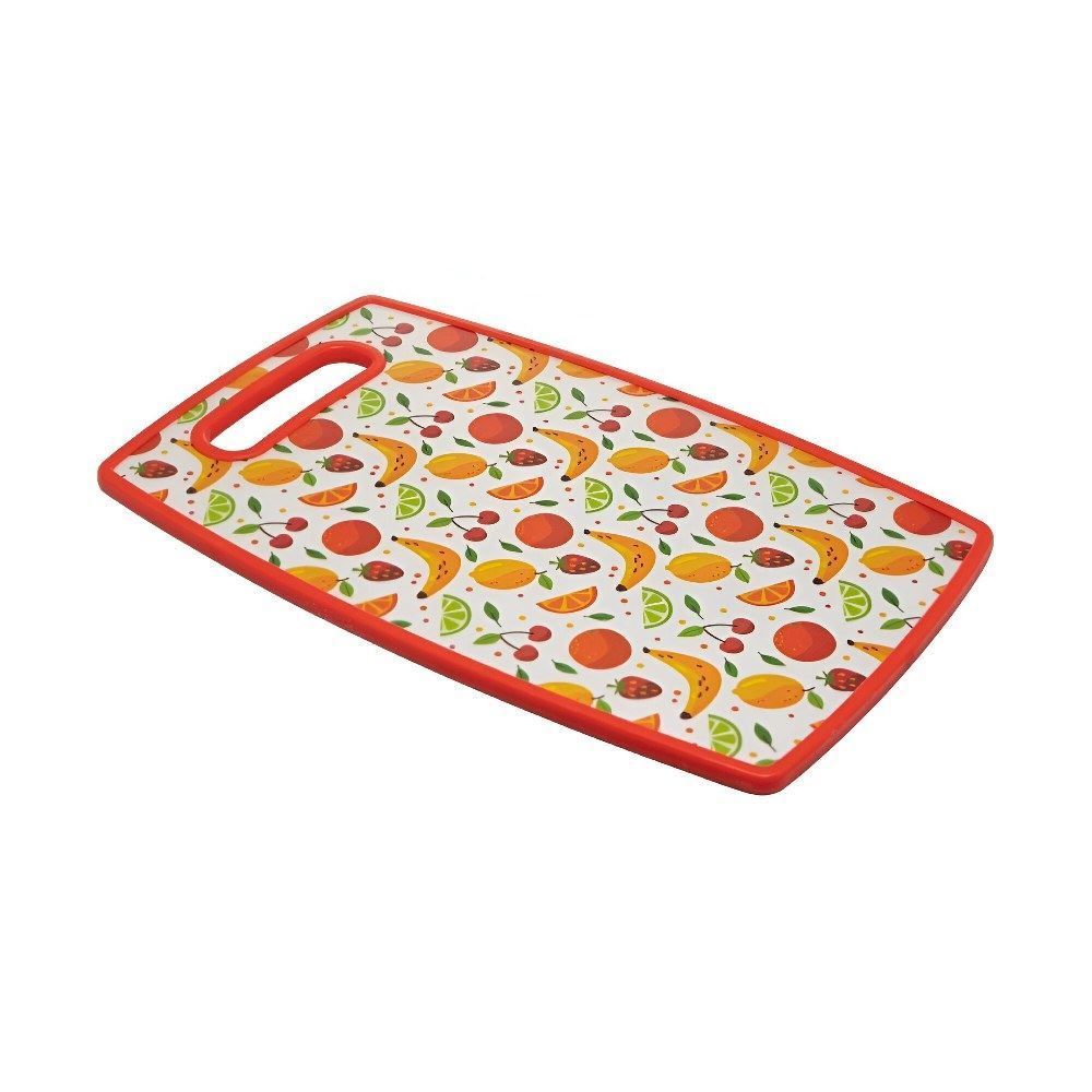 Tábua Para Corte De Plástico Lyor 30 Cm - Frutas Vermelha