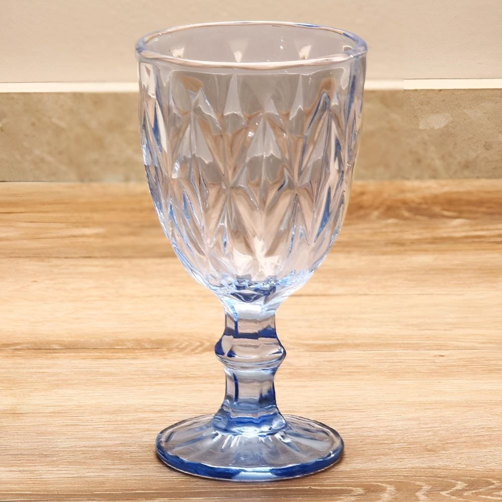 Taça de Água Bico de Jaca Diamante Havan Casa 320Ml - Azul Claro