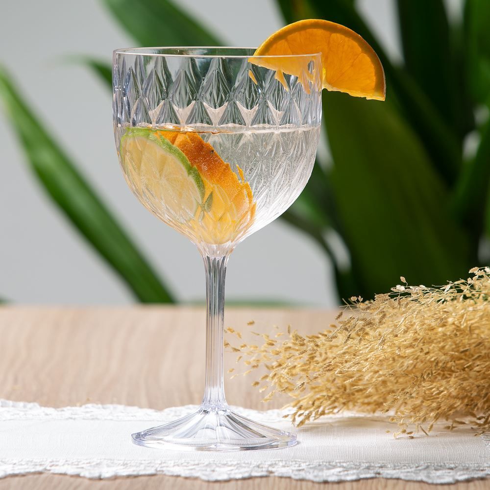 Taça De Gin Plasútil Glamour 540Ml - Transparente