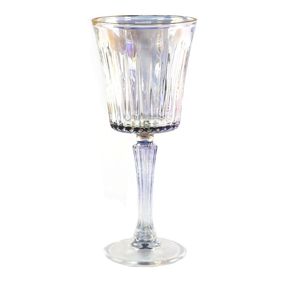 Taça De Vidro Egeu Filete Dourado Hauskraft 260Ml - Rainbow
