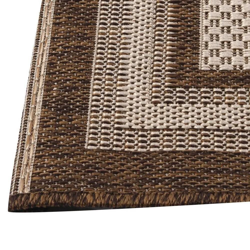 Tapete Para Quarto E Sala 1,33X1,90M Cancun Sisal Havan Casa - Bordas Marrom