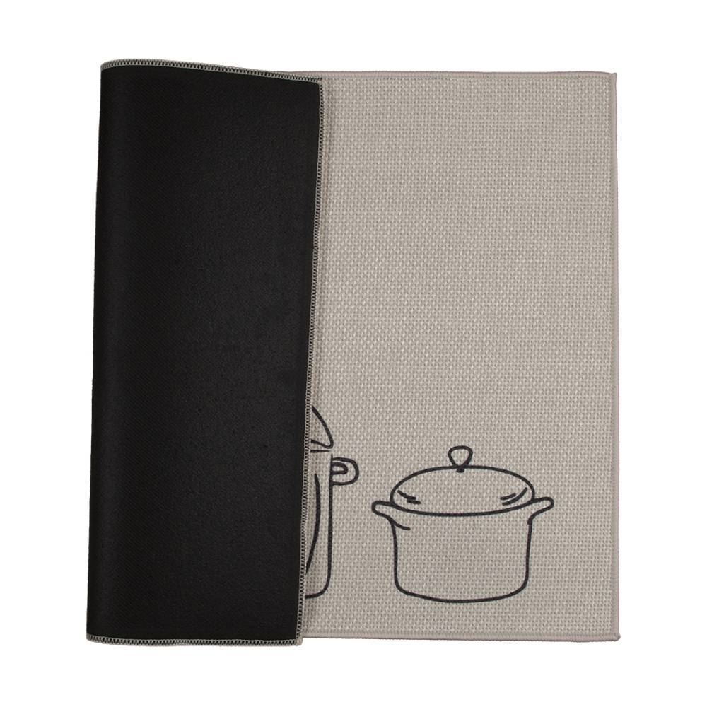 Tapete para Cozinha 53X70 cm Nature Havan Casa - Cinza Amor